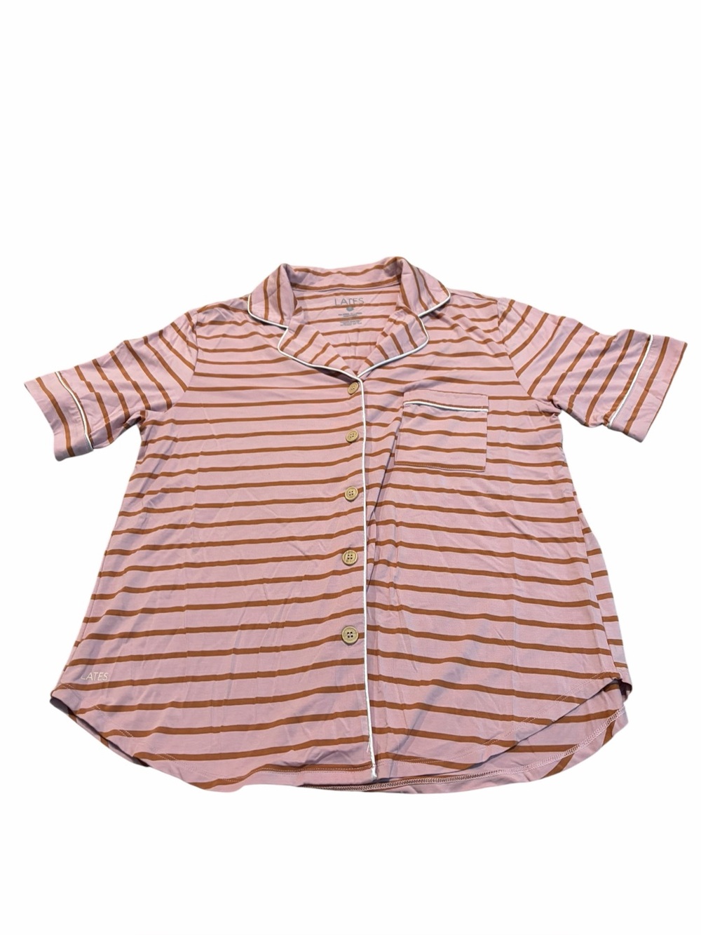 LATES striped pajama top